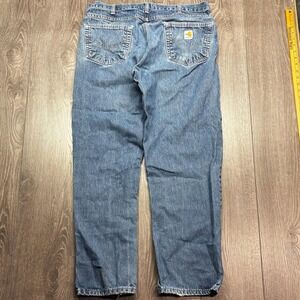 Vintage Carhartt Blue Denim Jeans Loose Fit 35 x 31 Workwear Streetwear